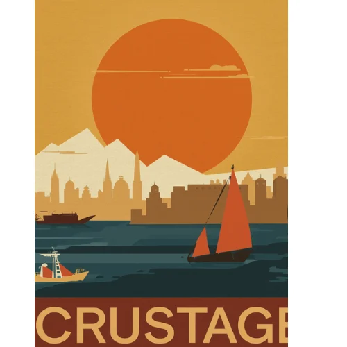a4 vintage retro travel poster printed — vintage wall art poster single sheet