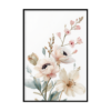 a4 watercolour floral print printed — watercolour wall art poster single sheet
