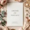 a4 wedding order of service printed — single sheet wedding print