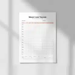a4 weight loss tracker printed — single sheet weight page (1) (1)