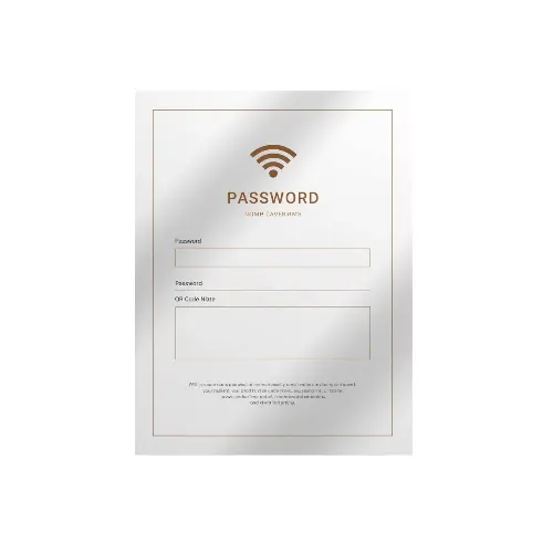 a4 wifi password sign a4 printed — single sheet wifi print