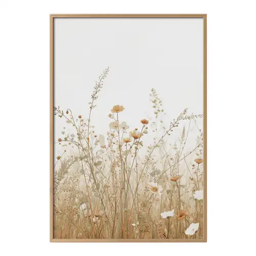 a4 wildflower meadow print printed — wildflower wall art poster single sheet