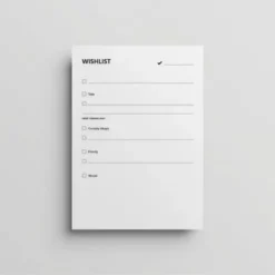 a4 wishlist sheet printed — single page activity sheet (1)