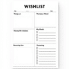 a4 wishlist sheet printed — single page activity sheet