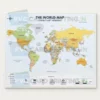 a4 world map wall art poster print — geography classroom poster printed