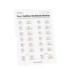 a4 year 1 addition worksheet printed — single sheet year practice