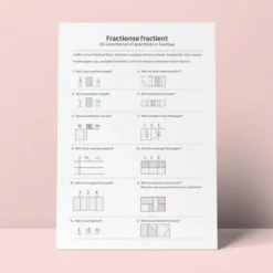 a4 year 5 fractions worksheet printed — single sheet year practice