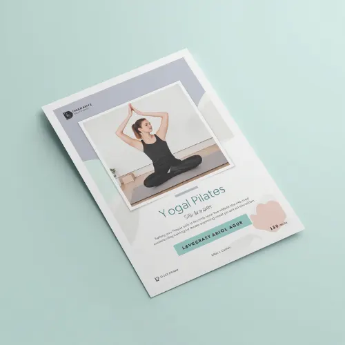 a4 yoga pilates flyer printed — single sheet business flyer leafle