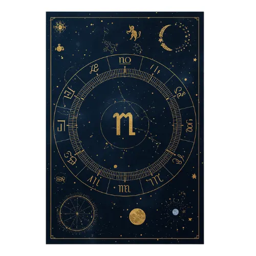 a4 zodiac star sign poster printed — zodiac wall art poster single sheet