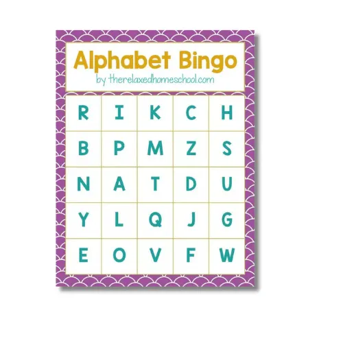 abc bingo game pvc cardsC