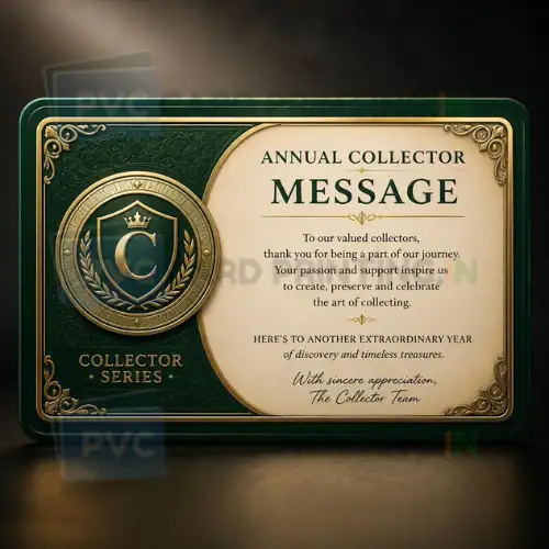 annual collector message card pvc