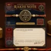 annual collector rakhi note pvc card