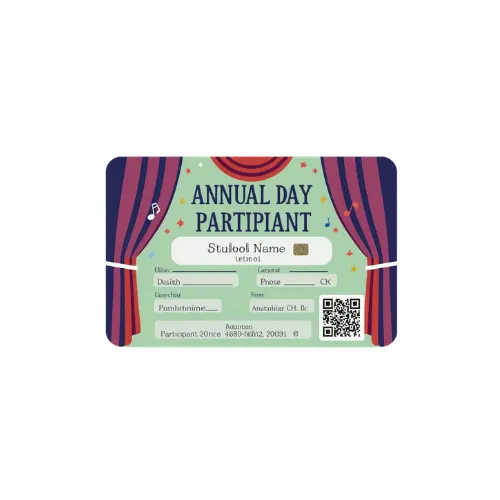annual day participant pvc card
