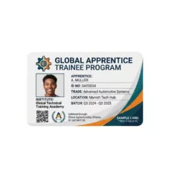 apprentice trainee pvc card