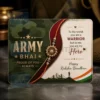 army bhai rakhi message card pvc