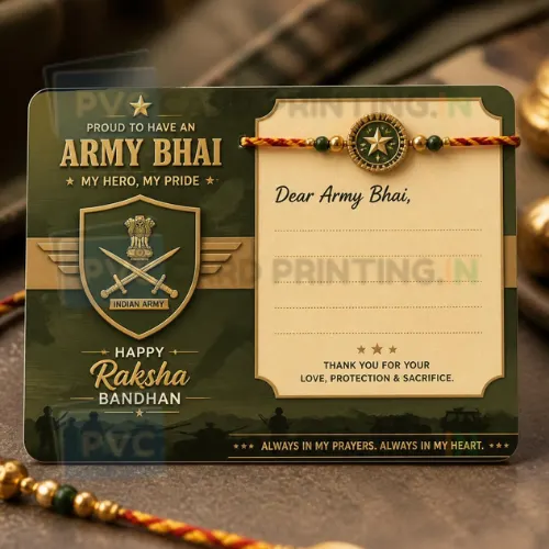 army bhai rakhi note gift card