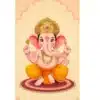 bal ganesh cartoon a4 ntr print — kids puja