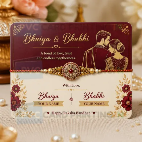bhaiya bhabhi personalised pvc card