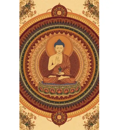 buddhist mandala a4 ntr print — meditation