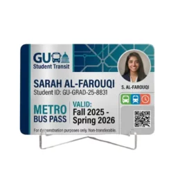 bus pass pvc card college student
