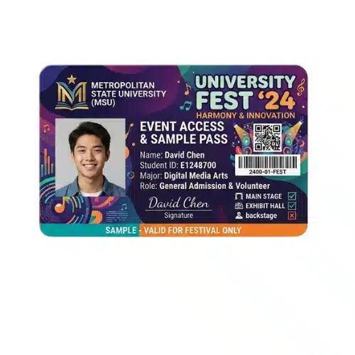college fest event pvc pass