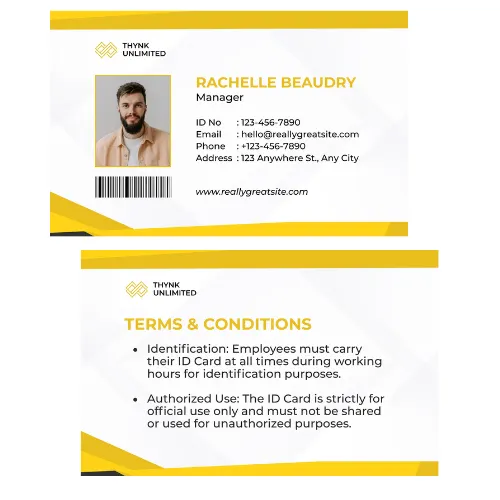 corporate trainer id pvc card