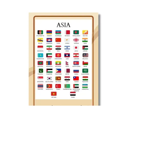 countries and flags a4 ntr chart kids