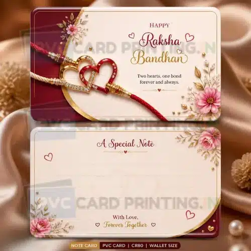 couple rakhi note pvc card