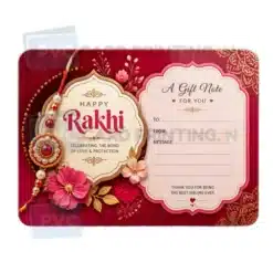 custom rakhi gift note card
