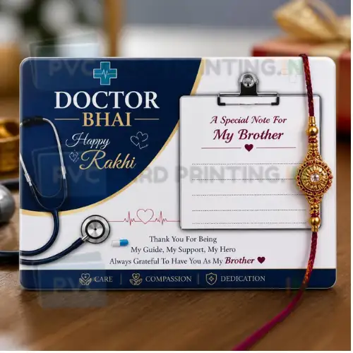 doctor bhai rakhi note pvc card