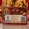 durga puja pandal pass pvc card