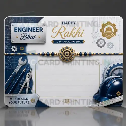engineer bhai rakhi note pvc card
