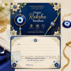 evil eye rakhi greeting card pvc
