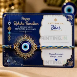 evil eye rakhi note gift card