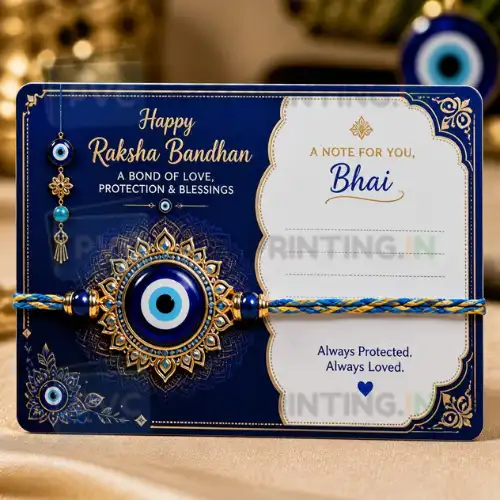 evil eye rakhi note gift card