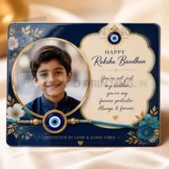 evil eye rakhi photo card