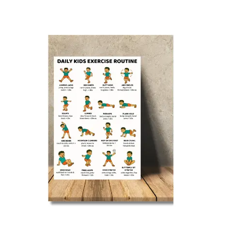 exercise daily a4 ntr chart kids
