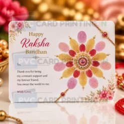 fingerprint art rakhi note gift card