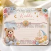 first rakhi note gift card baby