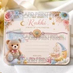 first rakhi note gift card baby