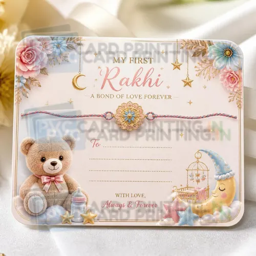 first rakhi note gift card baby