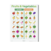 fruits and vegetables chart a4 ntr print