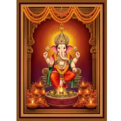 ganesh blessing toran a4 ntr print — door