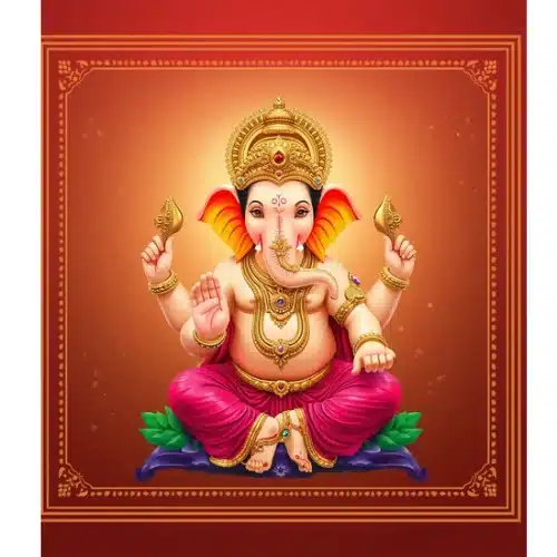 ganesh ji a4 non tearable photo print — shubh labh