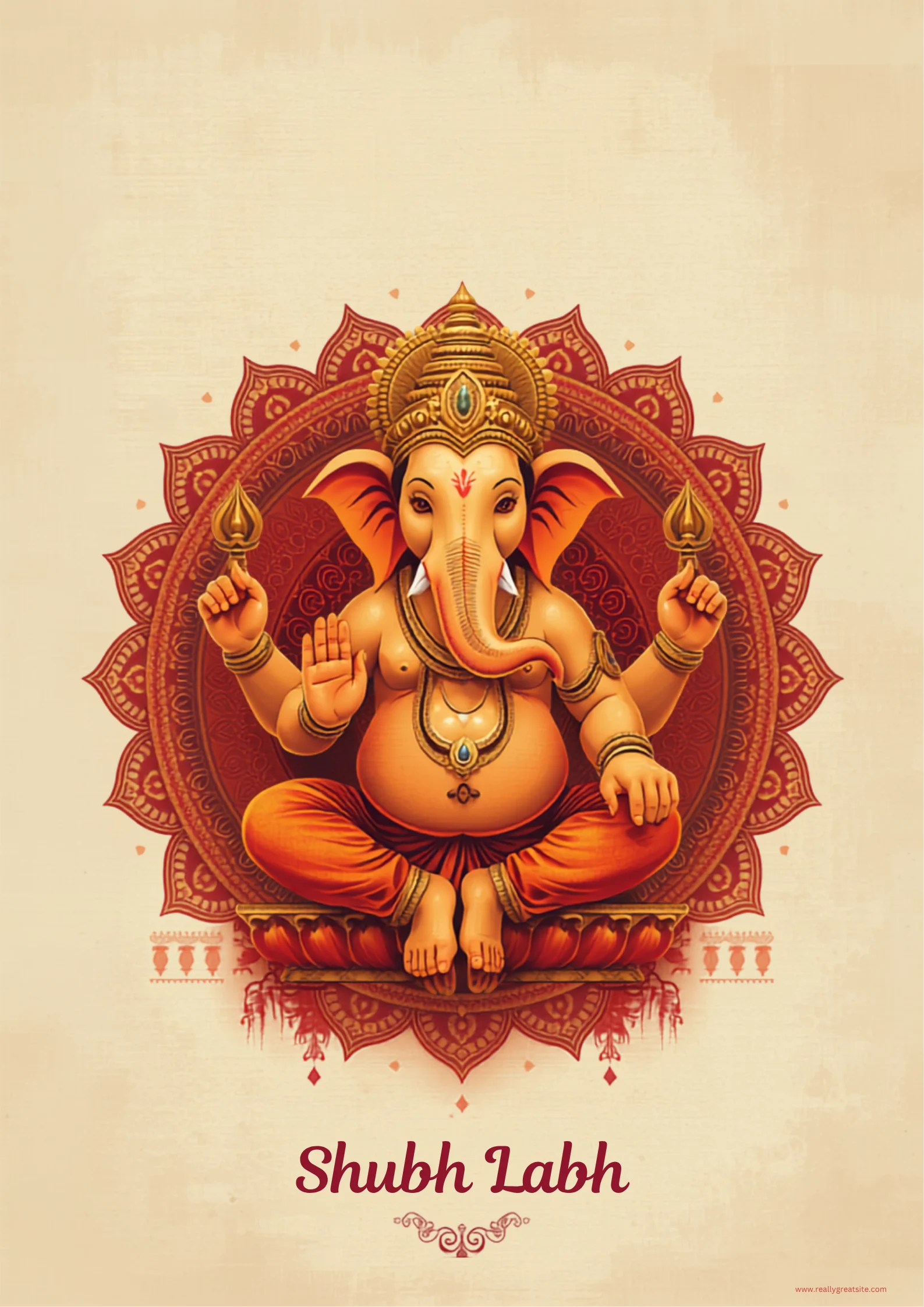 ganesh ji a4 poster — shubh labh design (1)