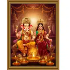 ganesh laxmi together a4 ntr print — diwali