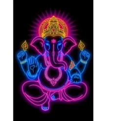 ganesh night glow neon a4 ntr print