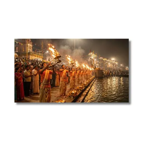 ganga aarti varanasi ghat a4 ntr
