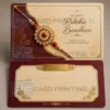 gold foil rakhi greeting card pvc
