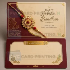 gold foil rakhi greeting card pvc